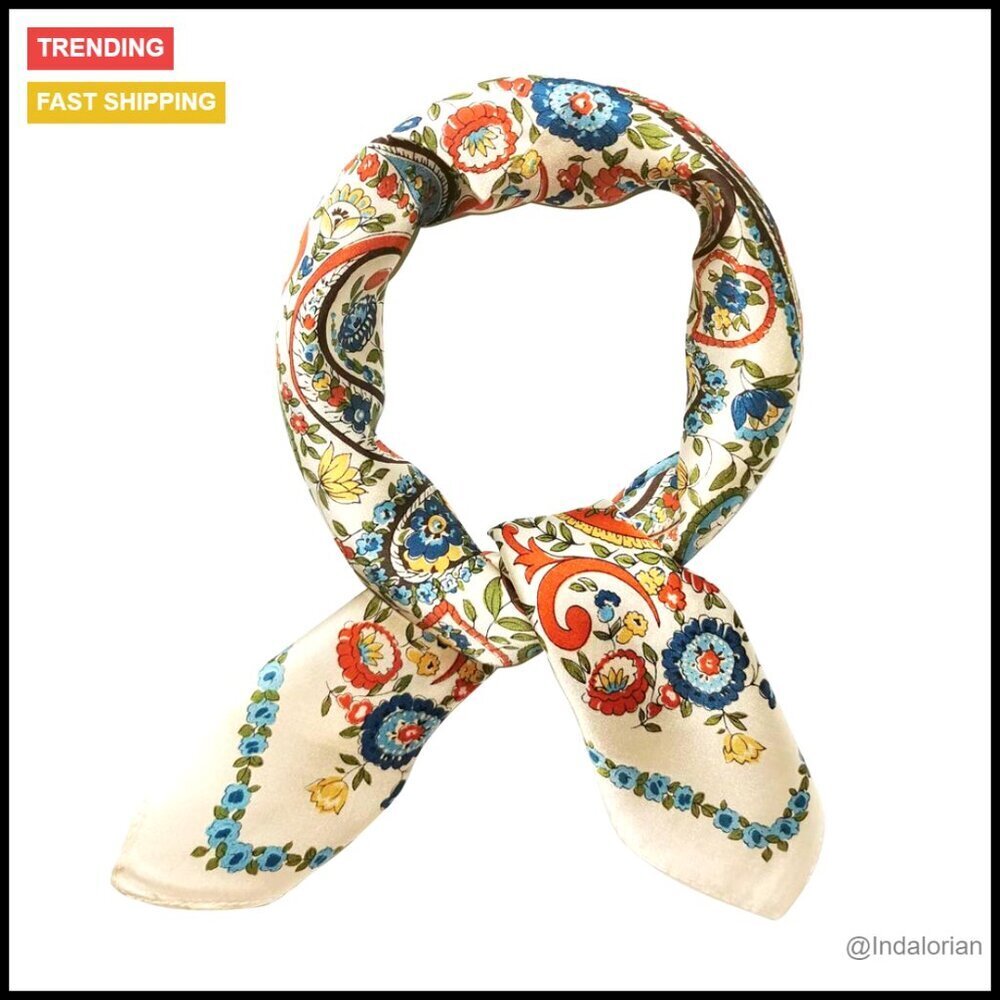 Mulberry Silk Square Scarf Elegant Lightweight Versatile Fashion Accessory